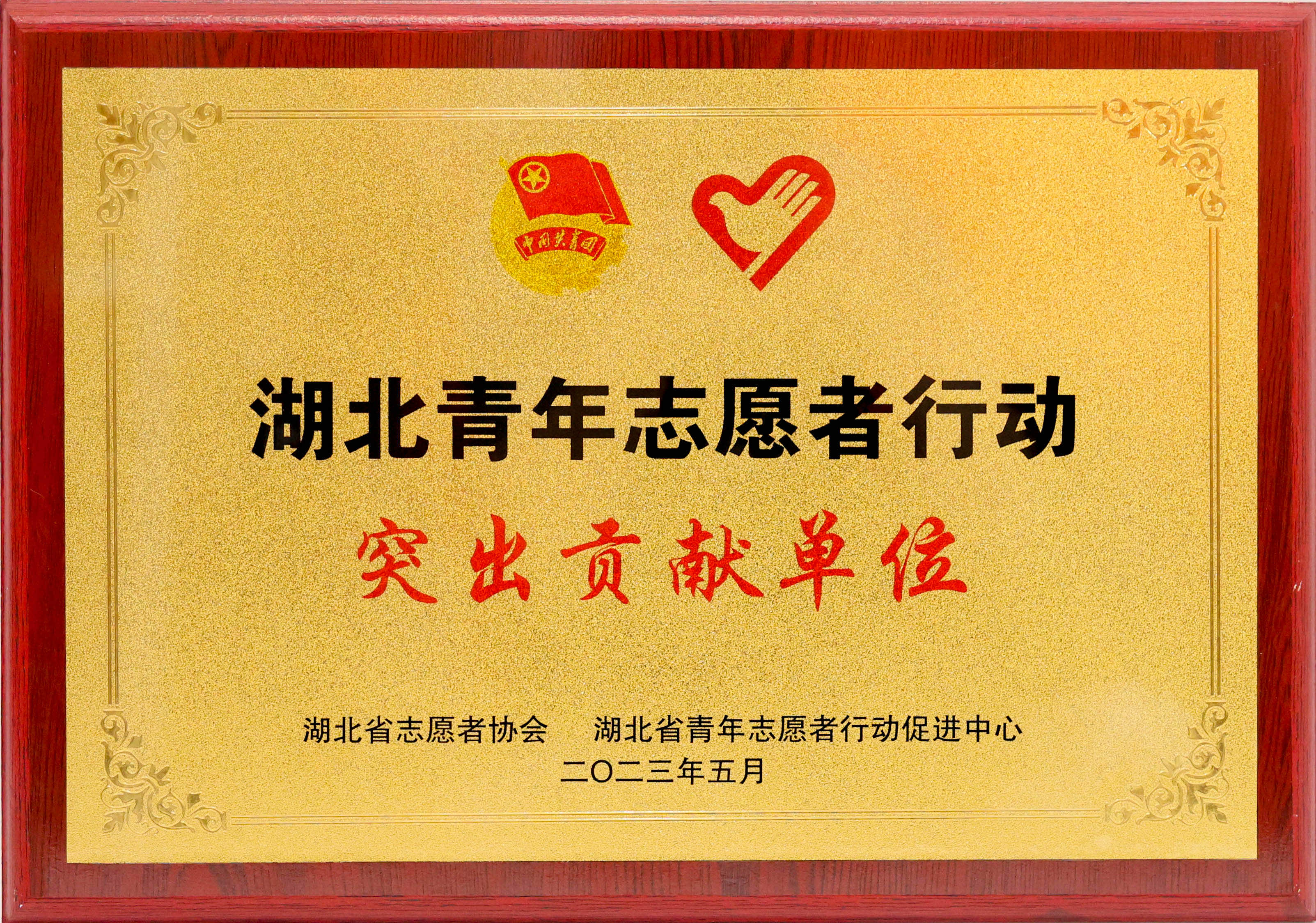 湖北青年志愿者行動(dòng)突出貢獻(xiàn)單位